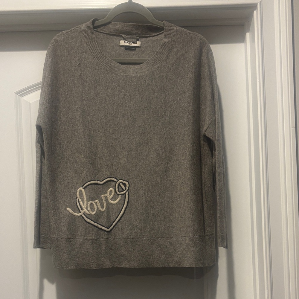 Stylish Gray Embroidered Sweater